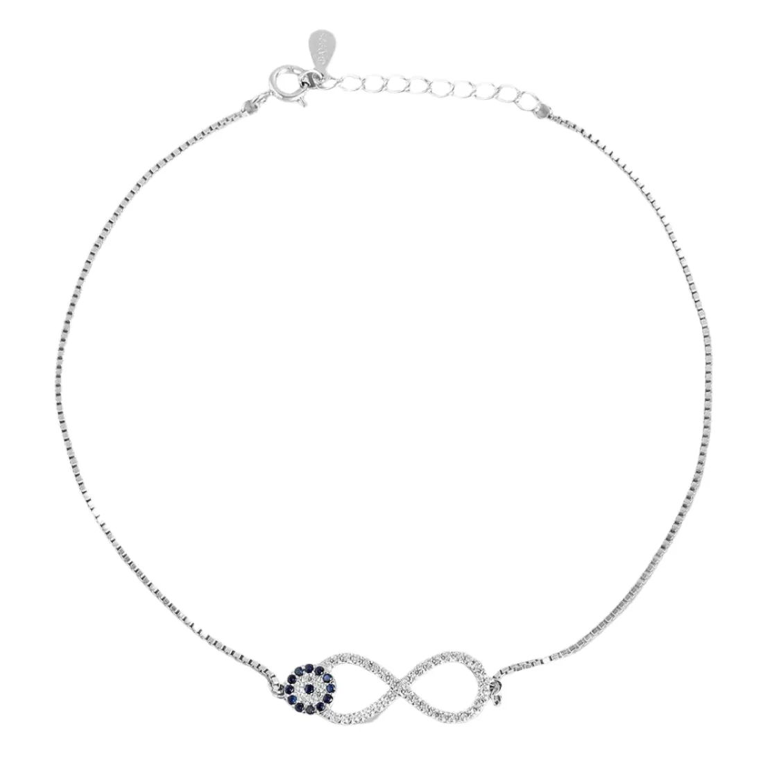 Infinity Evil Eye 925 Silver Anklets