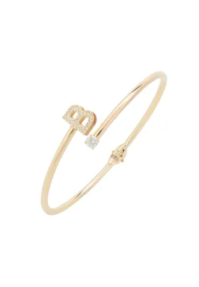 Initial Bangle Gold B
