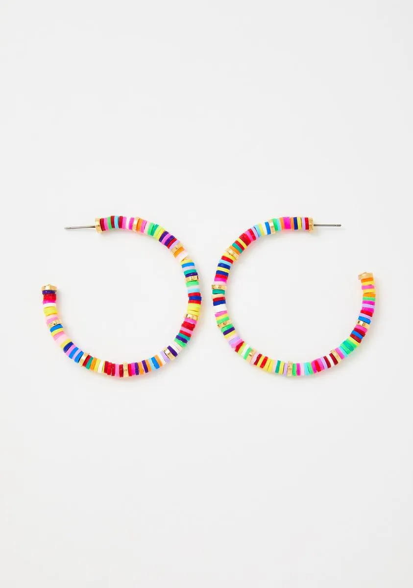 International Diva Beaded Hoops