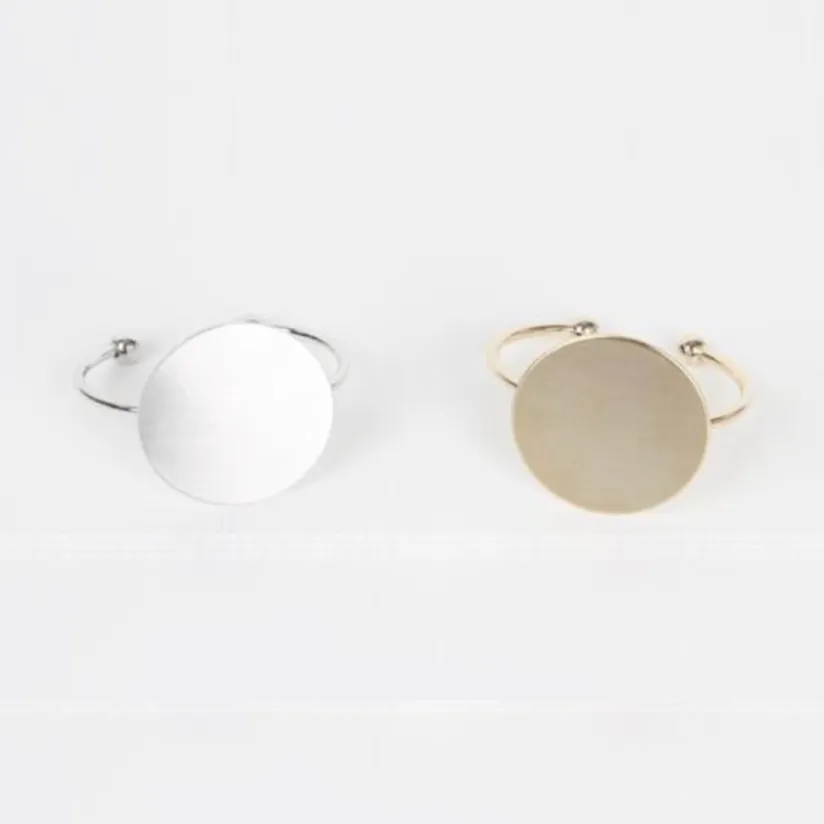 Kei Big Round Brushed Metal Bracelets - Gold or Silver