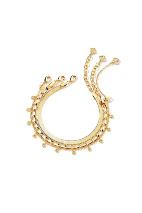 Kendra Scott: Kassie Set Of 3 Chain Bracelet - Gold