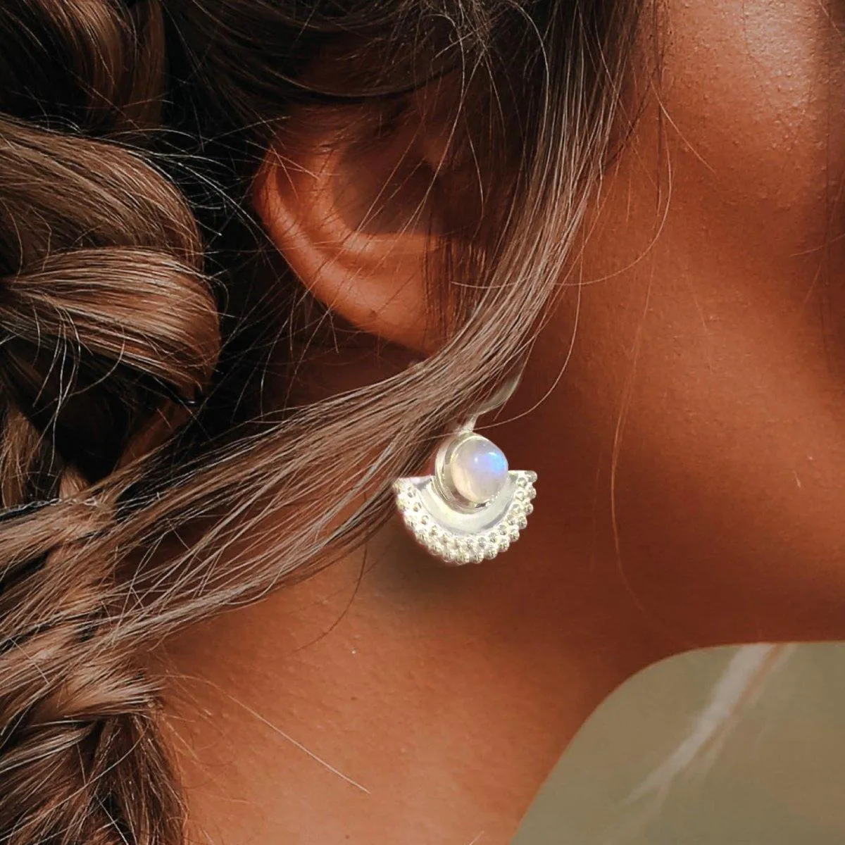 Laihas Dare To Dream Moonstone Hoop Earrings