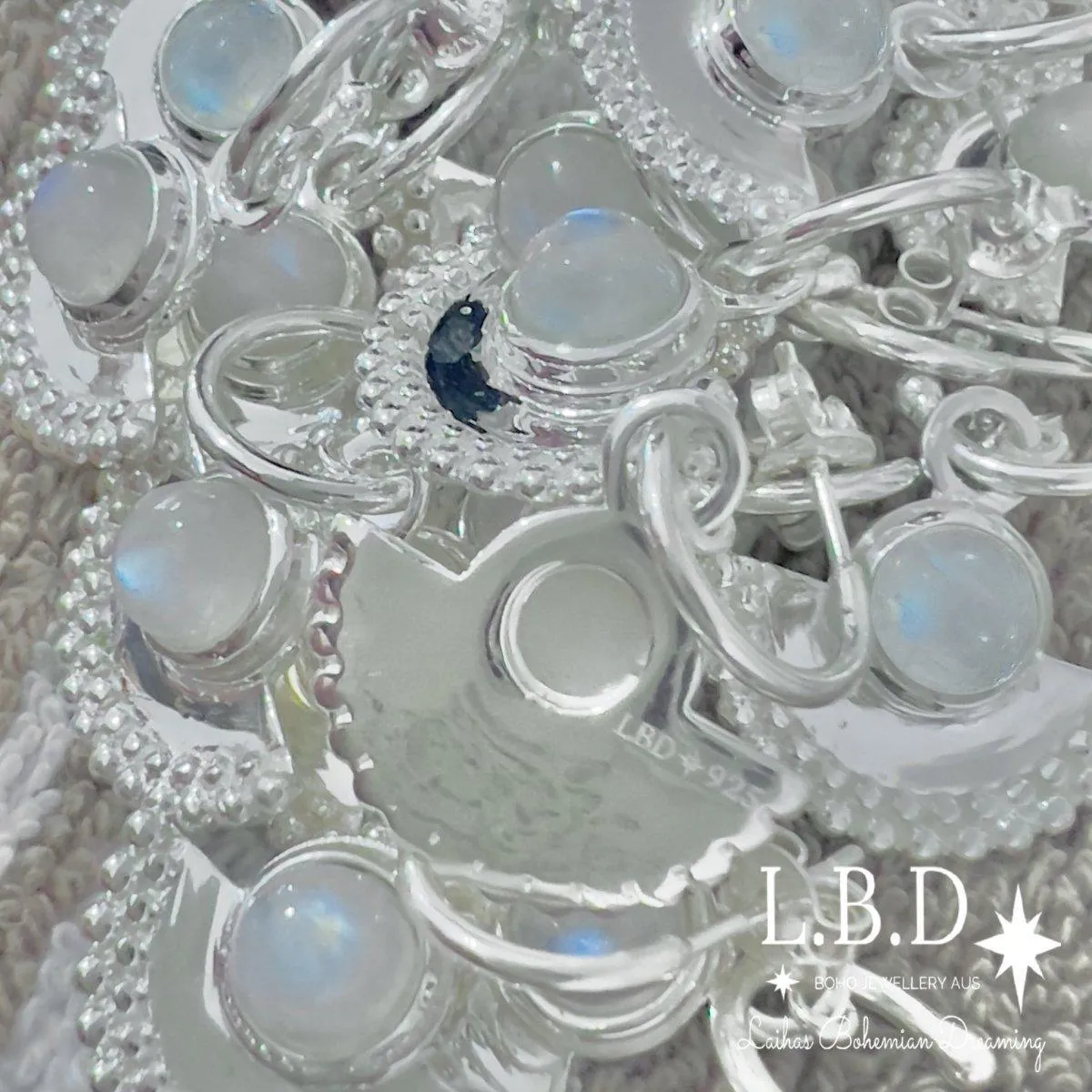 Laihas Dare To Dream Moonstone Hoop Earrings