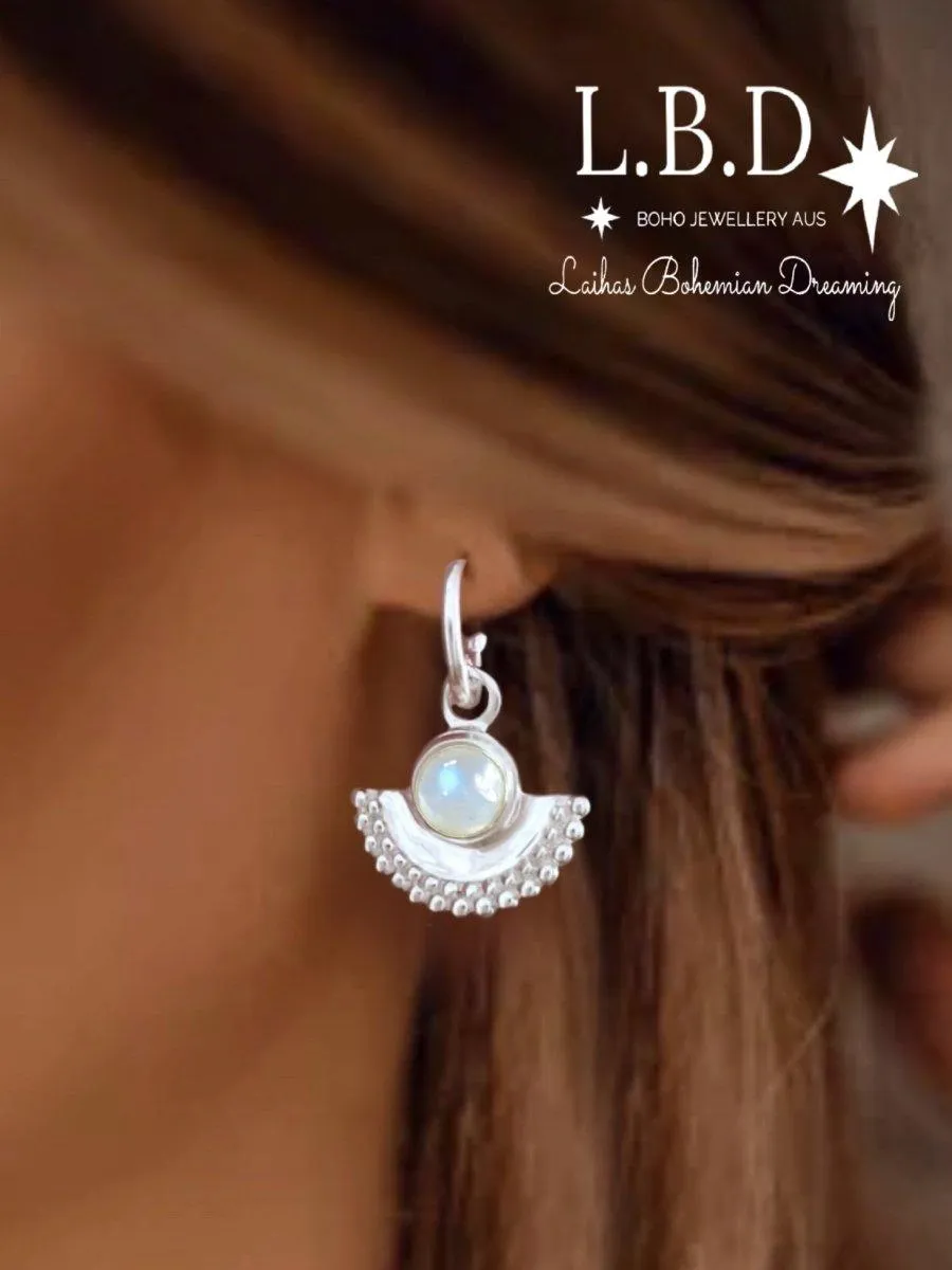 Laihas Dare To Dream Moonstone Hoop Earrings