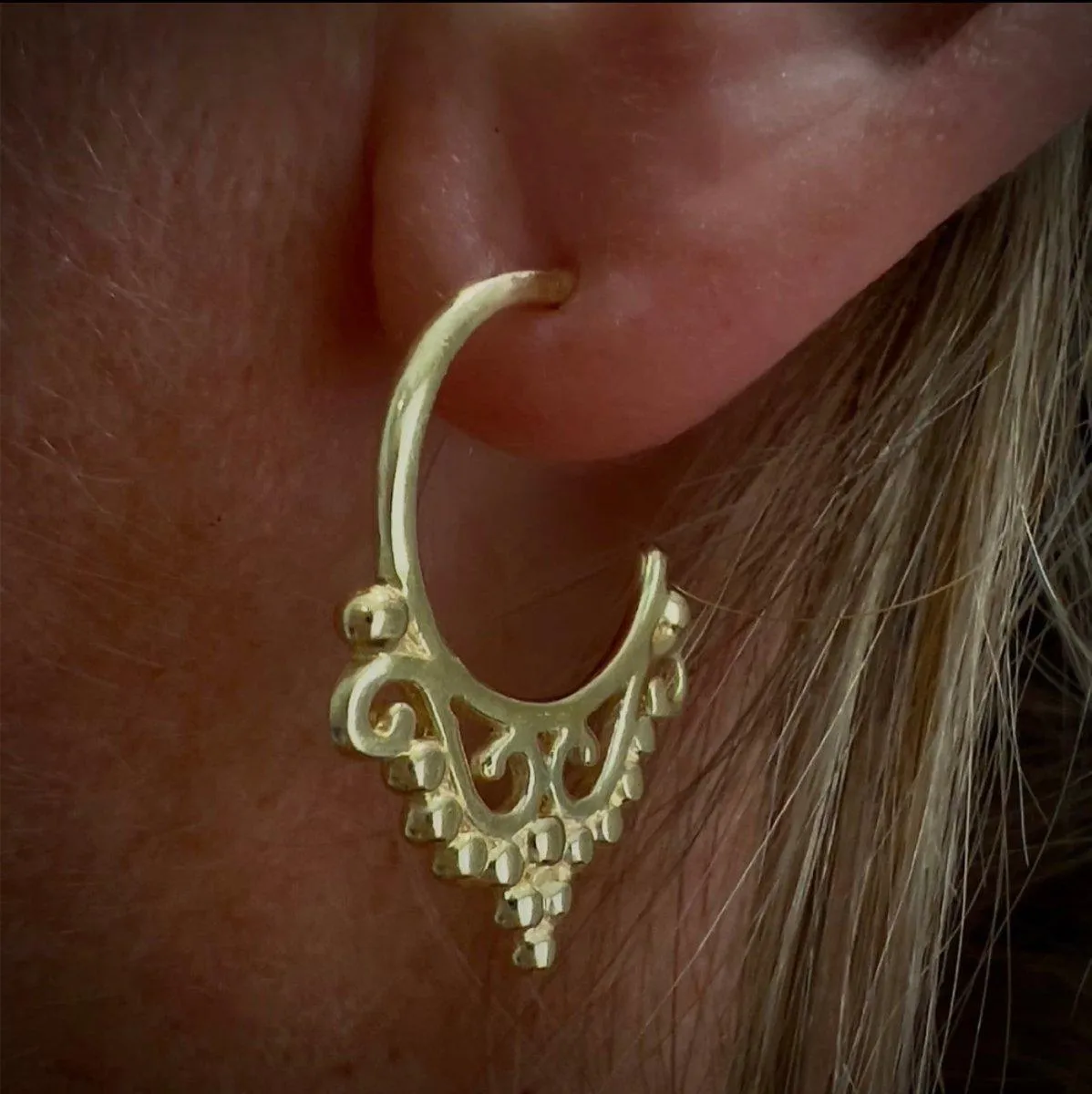 Laihas Premium Liberty Gold Boho Hoop Earrings
