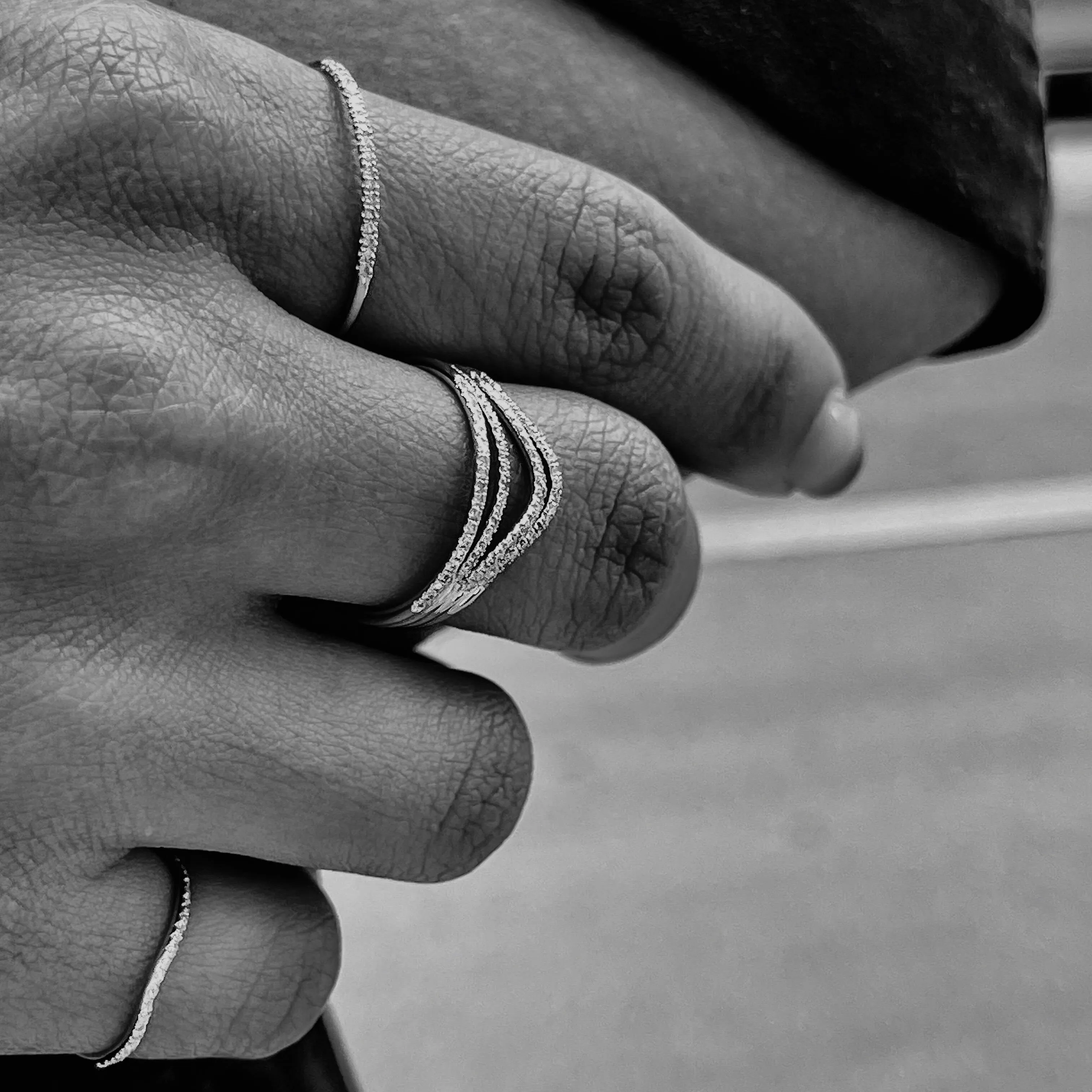 MARIN, Still diamond ring, Gold/White