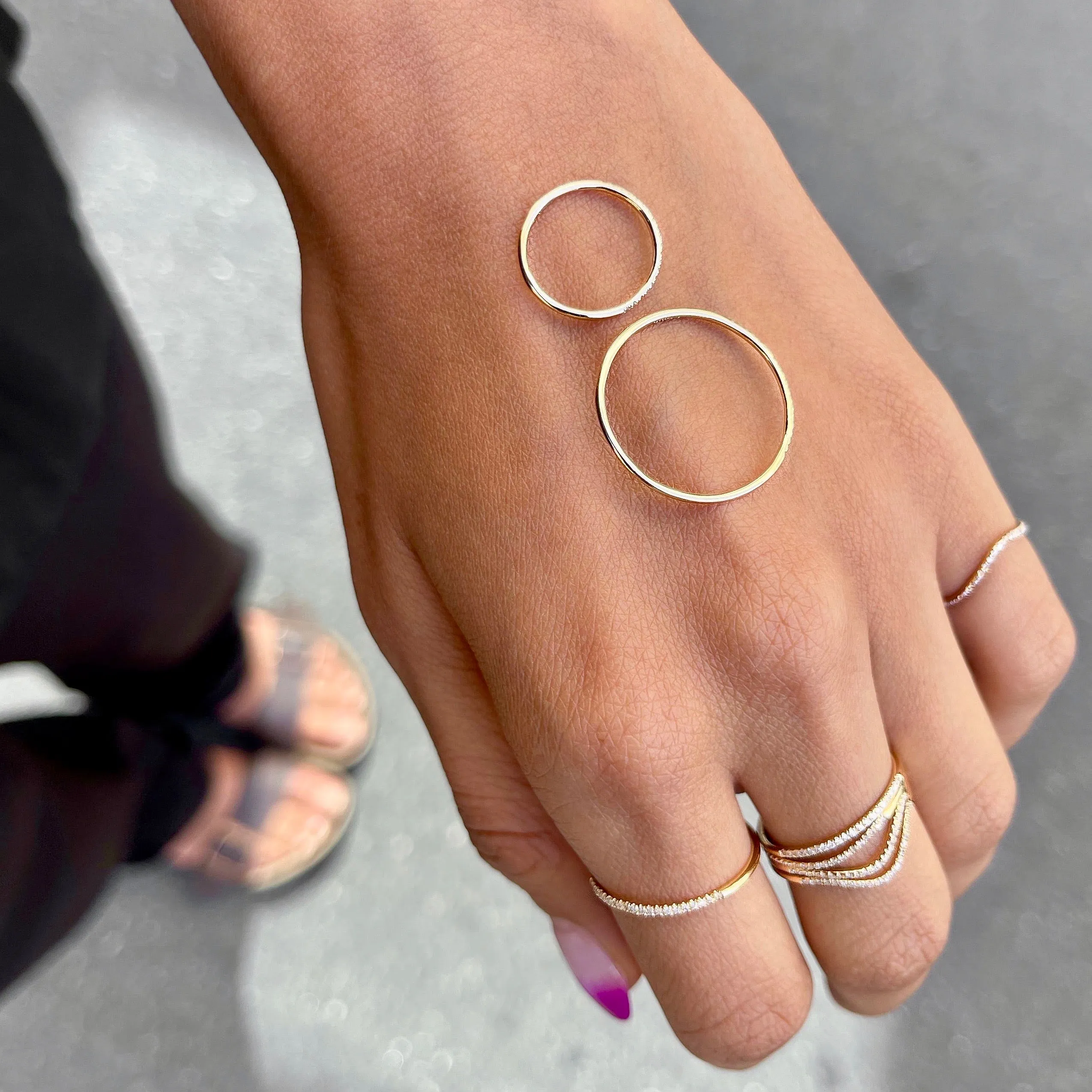 MARIN, Still diamond ring, Gold/White