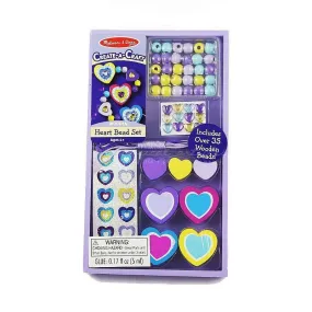 Melissa and Doug Decorate-your-own Wooden Heart Bead Set Ages 4 and UP