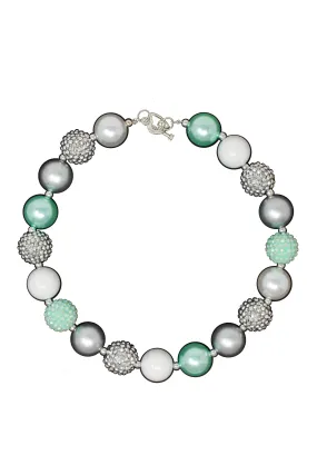 Mint Rhinestone Bubblegum Necklace
