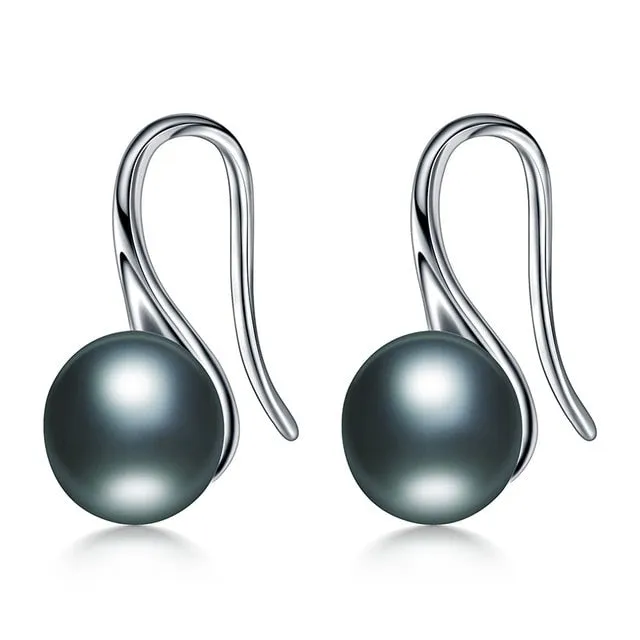 Natural Pearl Earrings  925 Sterling Silver