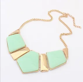 New Candy Color Collar Necklaces Pendants Fashion Statement Metal Choker Necklace For Women Vintage Jewelry Accessories