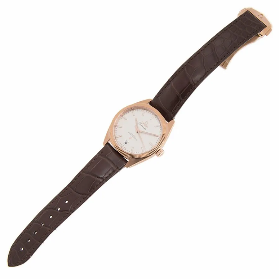 Omega Constellation Globemaster Automatic Chronometer Silver Dial Men's Leather Watch 130.53.39.21.02.001
