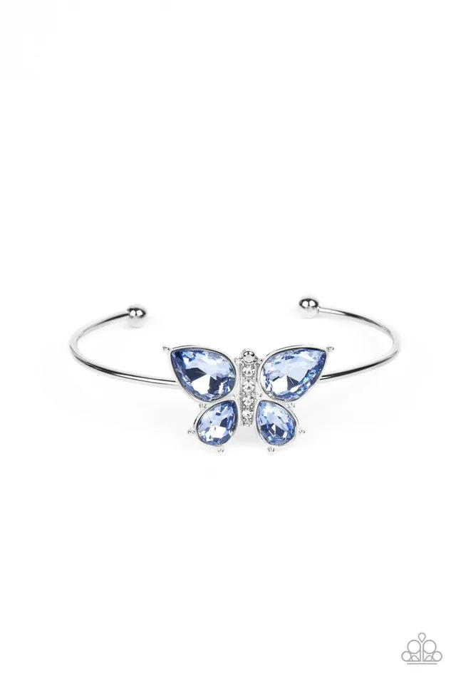 Paparazzi Bracelet ~ Butterfly Beatitude - Blue