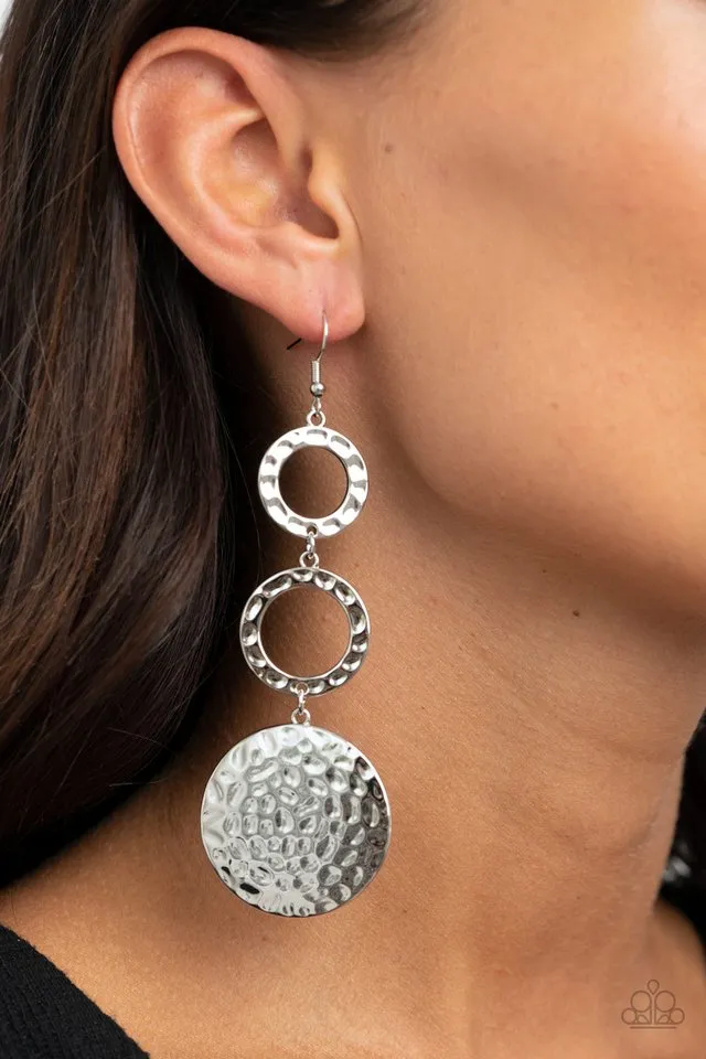 Paparazzi Earring ~ Blooming Baubles - Silver