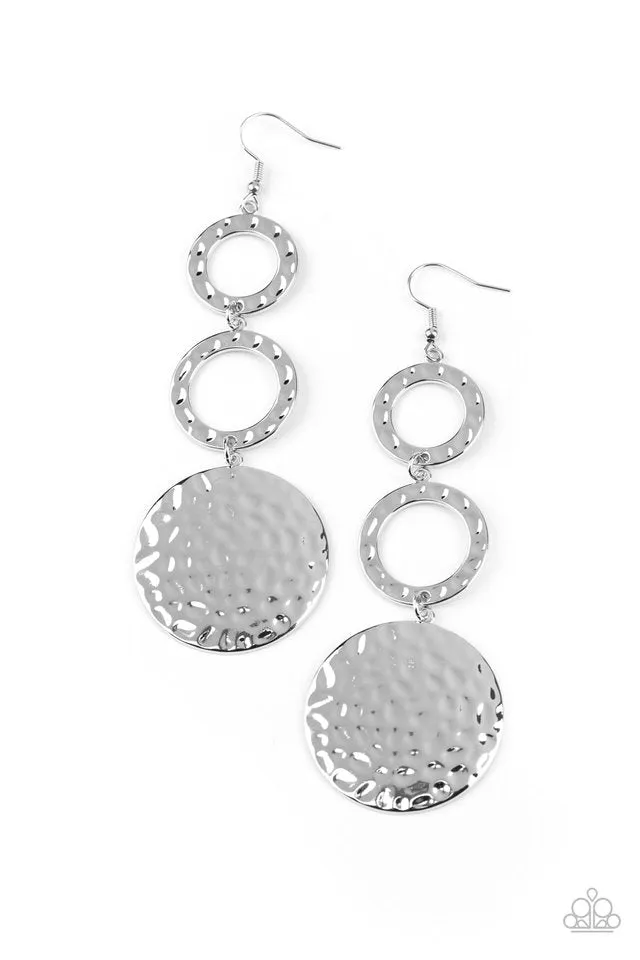 Paparazzi Earring ~ Blooming Baubles - Silver