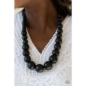 Paparazzi Effortlessly Everglades - Black Wood Necklace