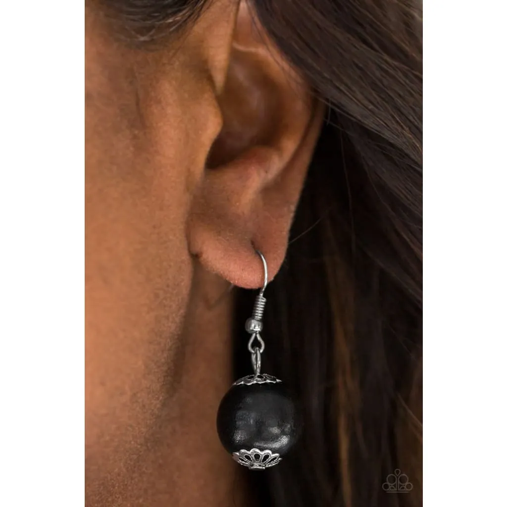 Paparazzi Effortlessly Everglades - Black Wood Necklace