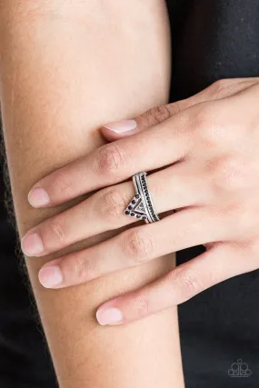 Paparazzi Ring ~ Base Over Apex - Black