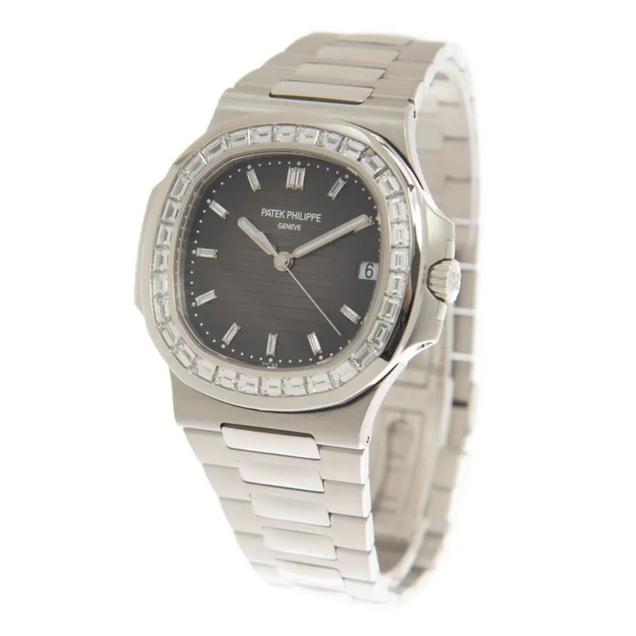 Patek Philippe Nautilus Automatic Platinum Diamond Grey Dial Watch 5711-110P-001