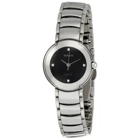 Rado Coupole Diamond Platinum-tone Ceramic Mini Ladies Watch R22594712