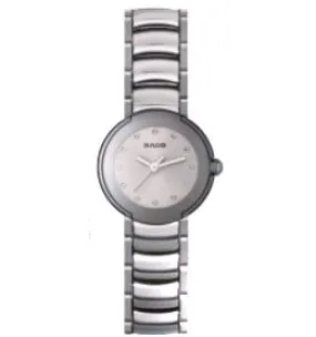 Rado Coupole Steel Platinum Ceramic Ladies Watch R22594102