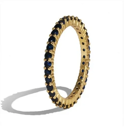 Rainbow Collection Multi Color Eternity bands