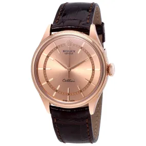 Rolex Cellini Pink Dial 18K Everose Gold Men's Watch 50505PKSBRL