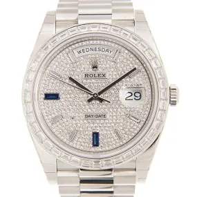 Rolex Day-Date 40 Automatic Chronometer Diamond-Pave Dial Men's Watch 228396tbr-0021