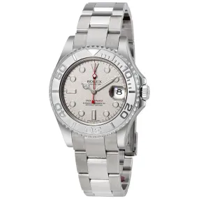 Rolex Yacht-Master Platinum Dial Stainless Steel Automatic Midsize Watch PLSO 168622