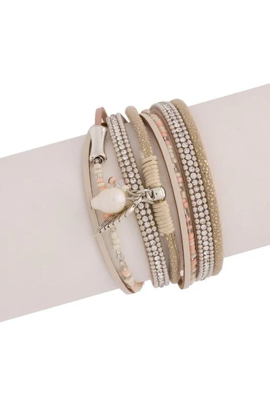 Sacremento Leather Wrap Bracelet