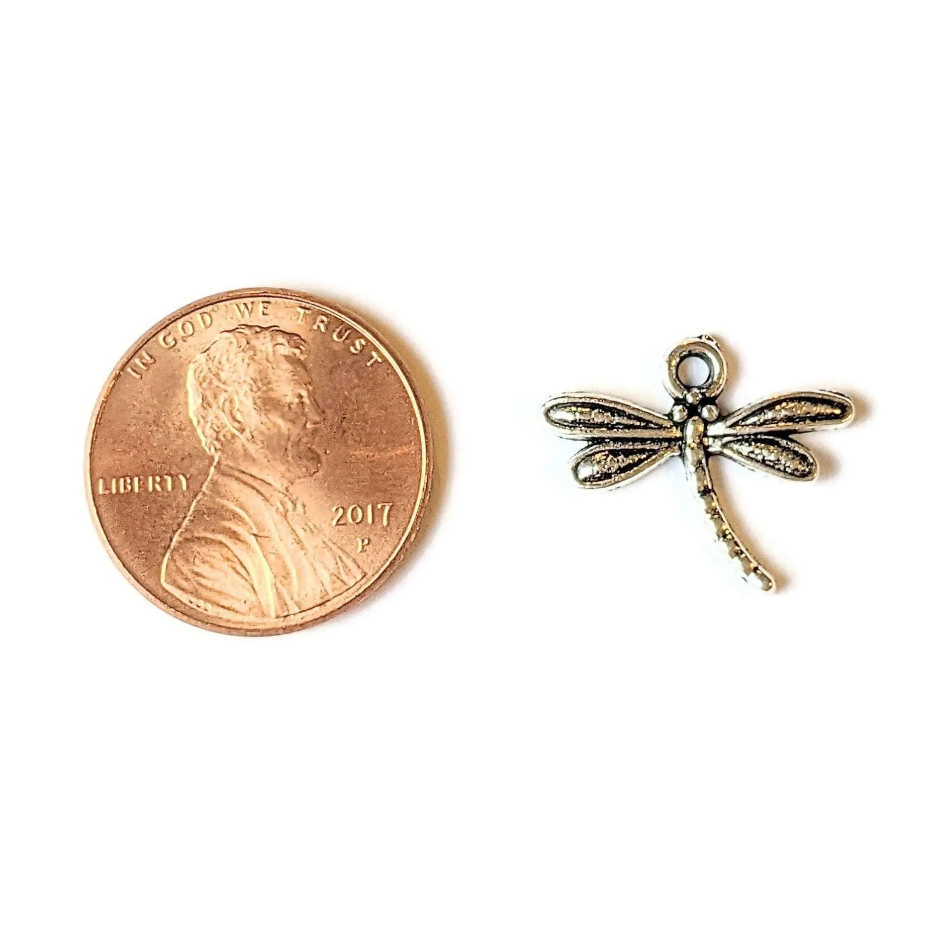 Silver Dragonfly Charm VII