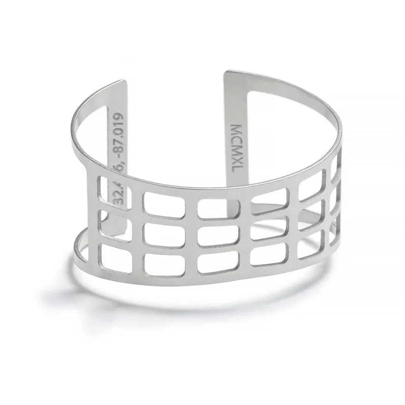 Silver plated Selma Bridge cuff bracelet