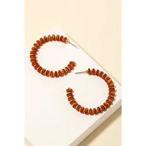 Spaulding Wood   Gold Hoop Earrings