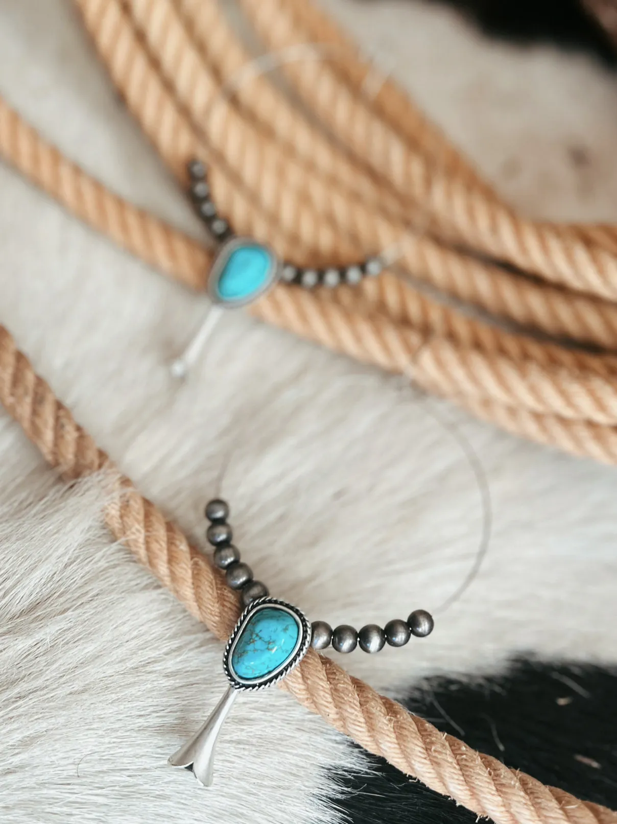 Squash Turquoise Hoop Earrings