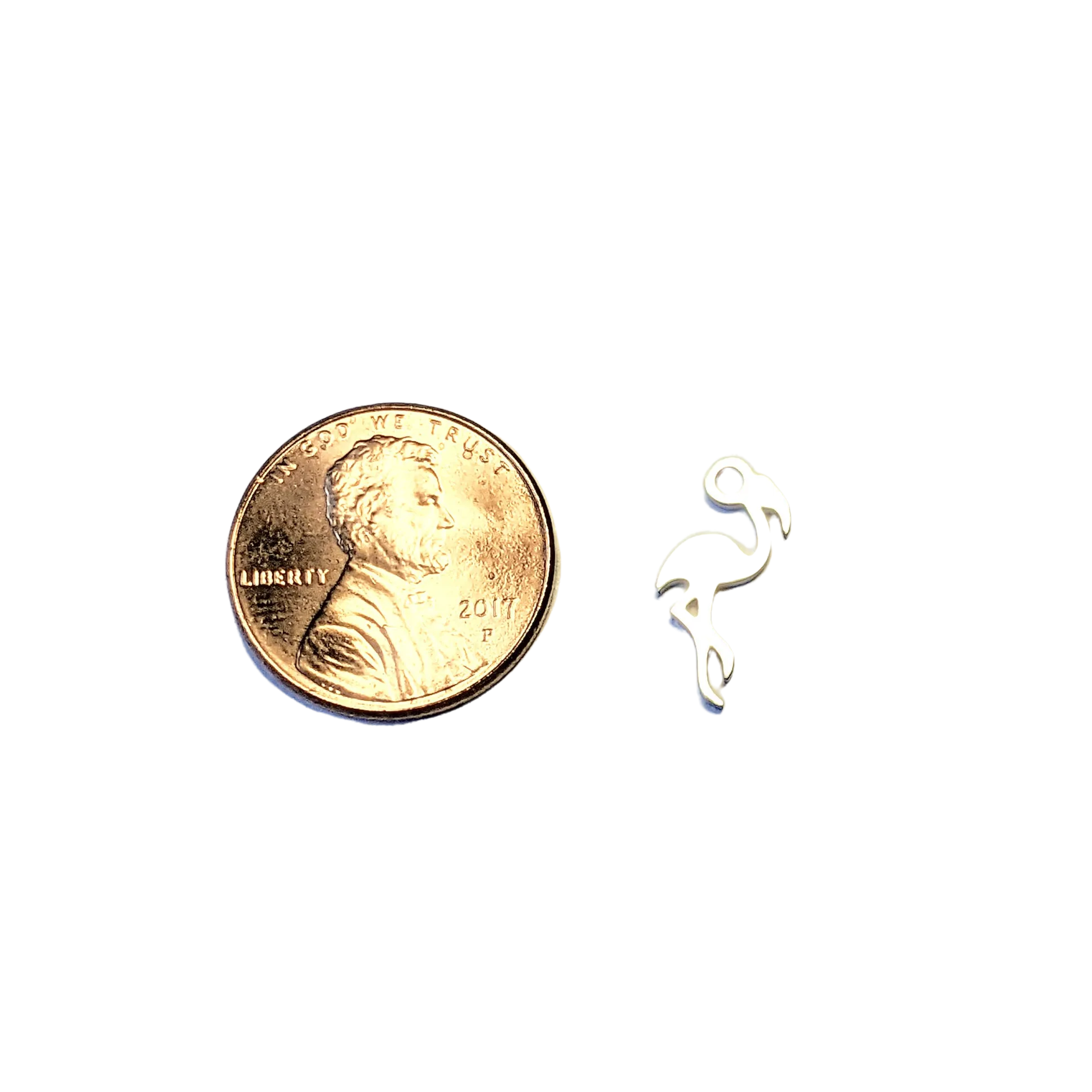 Stainless Steel Flamingo Charm