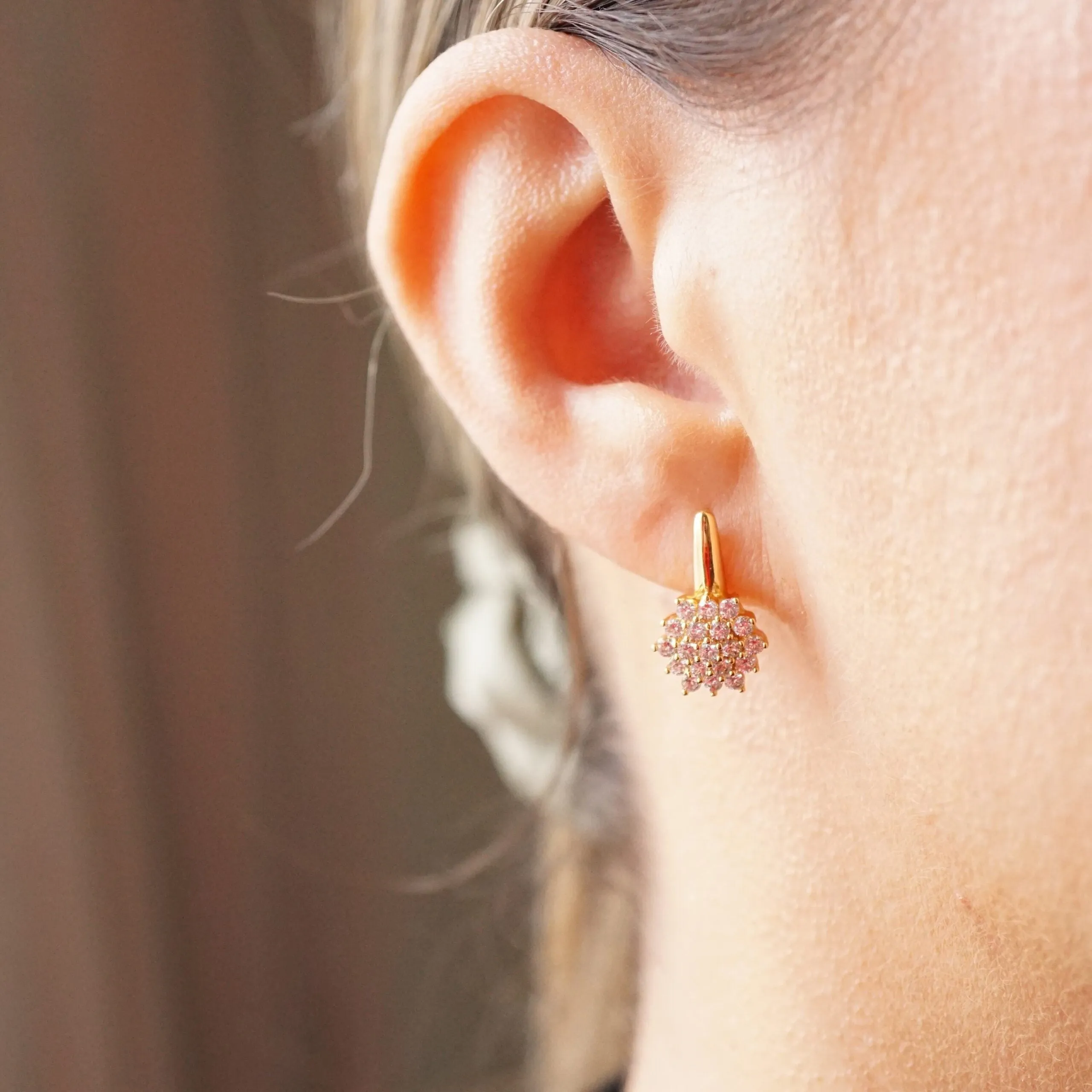 Stella X - Rose Gold Swarovski Crystal Drop Earrings