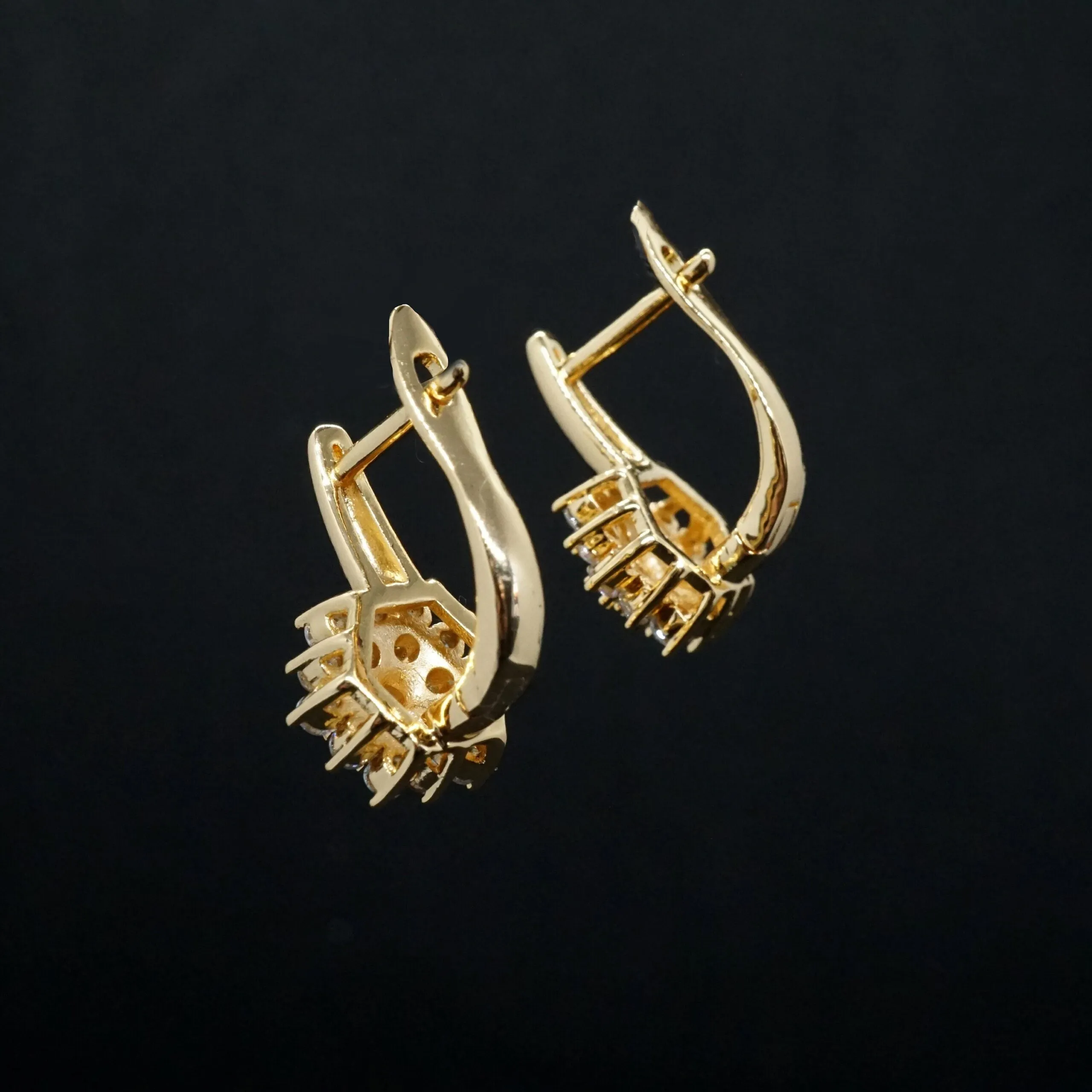 Stella X - Rose Gold Swarovski Crystal Drop Earrings