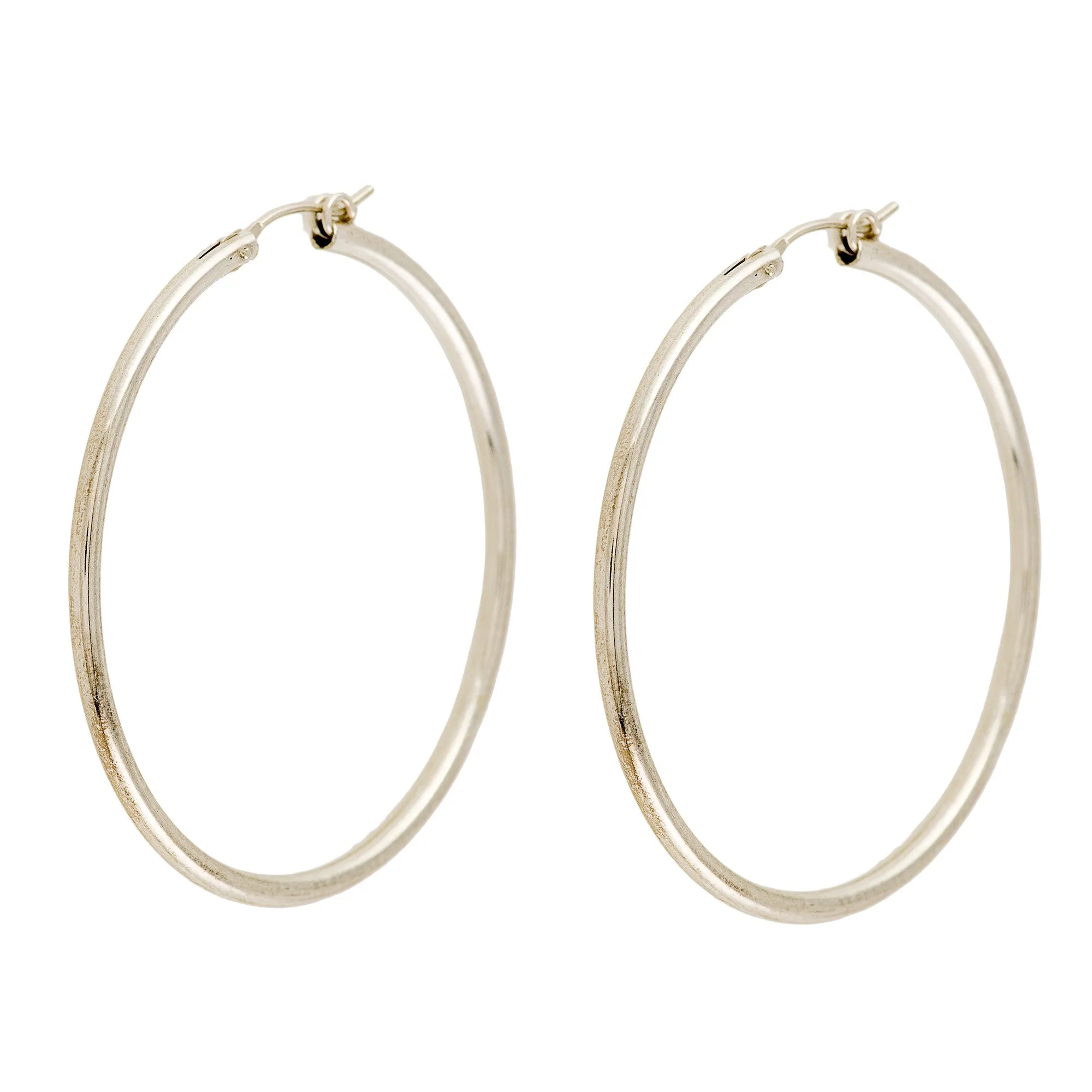Sterling Silver Large Hoop Earrings
