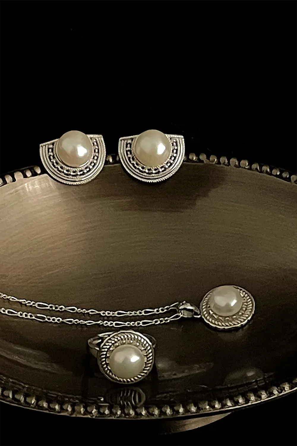 Sterling Silver Stud Earrings with Freshwater Pearls