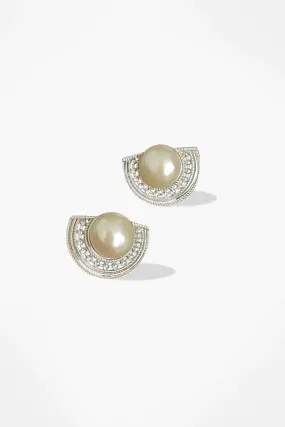 Sterling Silver Stud Earrings with Freshwater Pearls