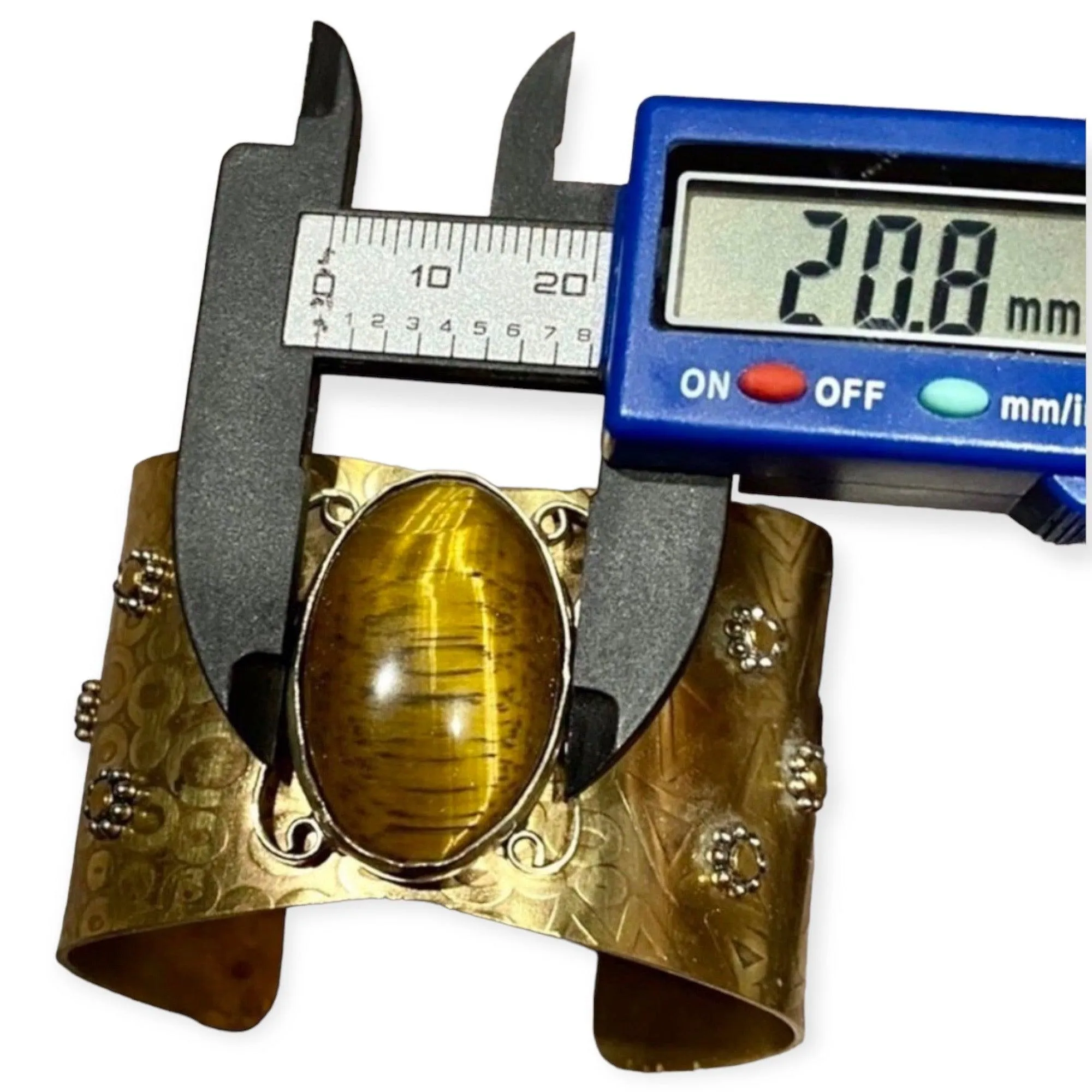 Tigers Eye Large Statement Cuff Bracelets