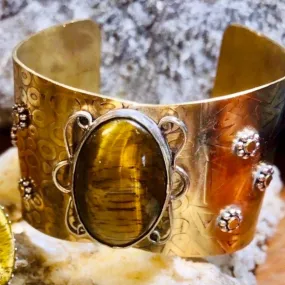 Tigers Eye Large Statement Cuff Bracelets