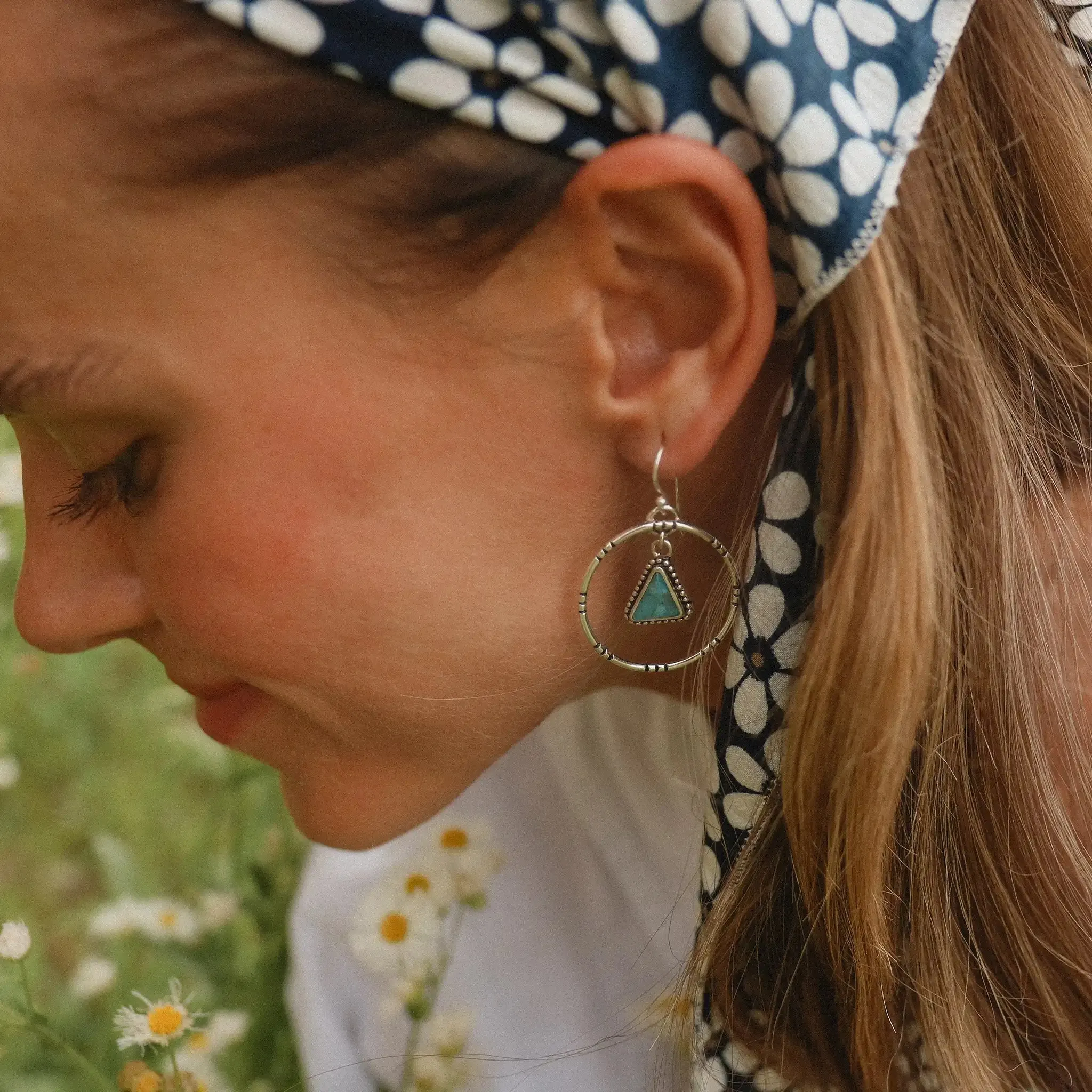 Tribal Turquoise Earrings