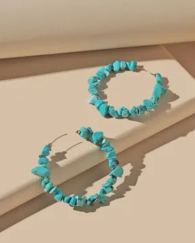 Turquoise Hoop Earrings