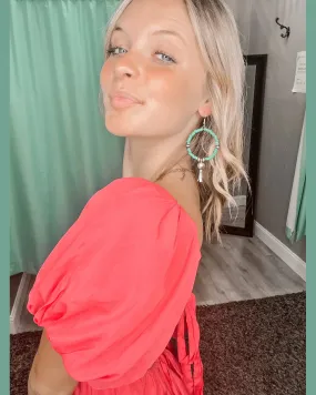 Turquoise Hoop Earrings