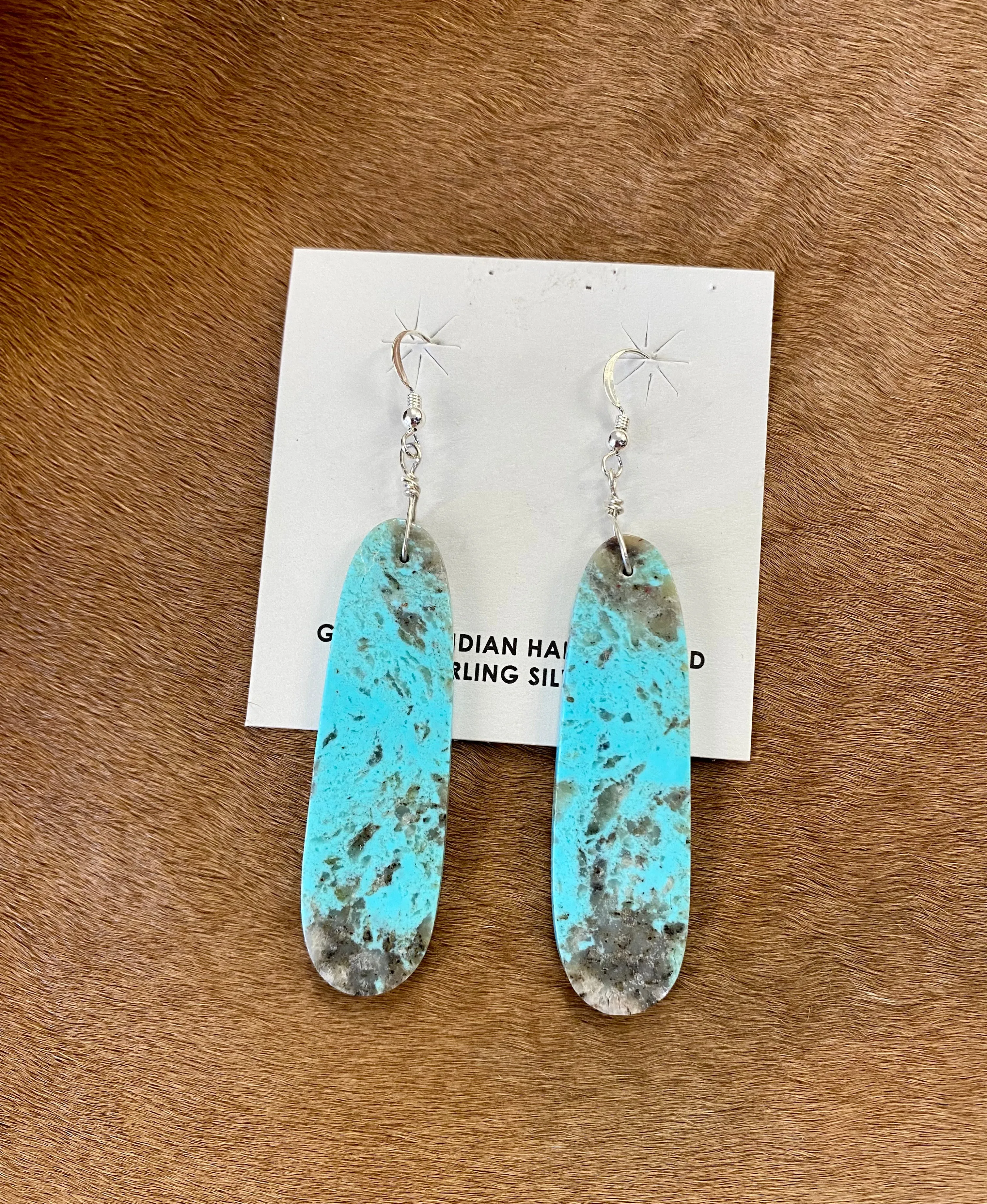 Turquoise Slab Earrings