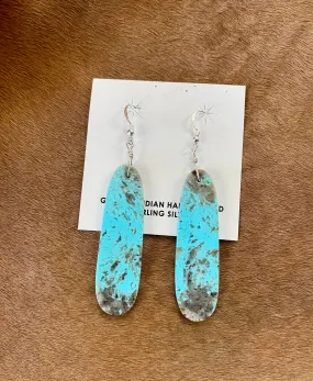 Turquoise Slab Earrings