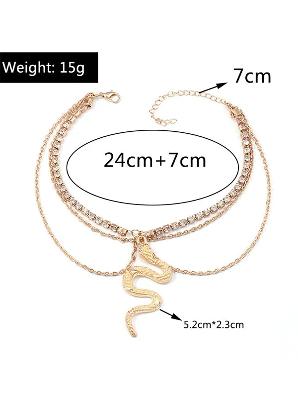 Vacation Snake Layered Anklets Accessories