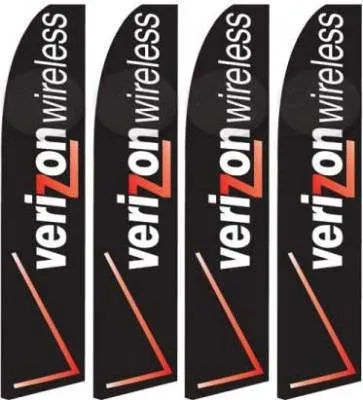 Verizon Four (4) Swooper Feather Banner Flag Signs