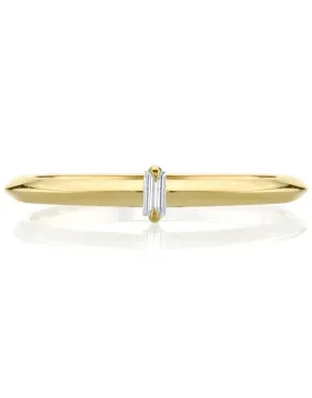 White Diamond Knife Edge Solitaire Stacker